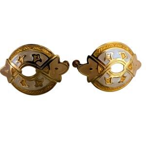 Berebi vintage art deco earrings. 2 inches by 1.5 inches.